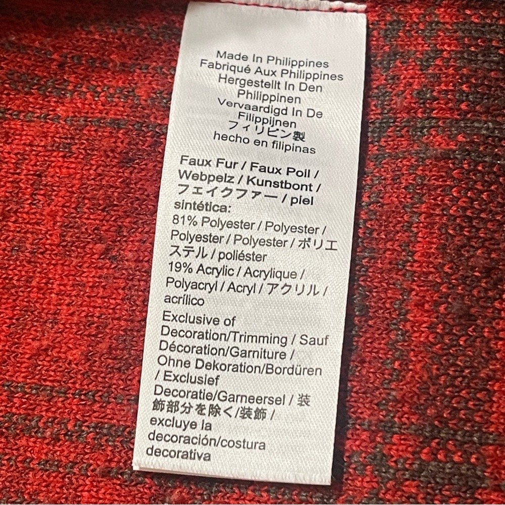 J. Crew Wallace‎ & Barnes sherpa fleece jacket in plaid Red and Black - Picture 7 of 14